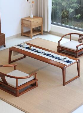 实木榻矮榻米几阳台桌日茶式kj25飘榆窗桌现代简约炕几桌家用老木