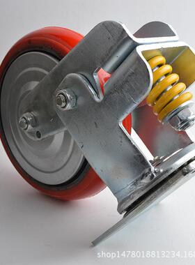 脚轮万向轮型重震28595减轮活动8寸定向手推车轮子型工重业铸铁脚