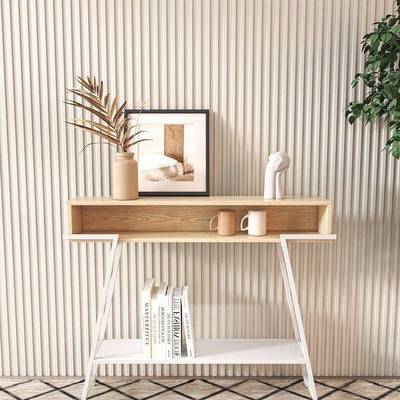 现柜代玄关桌入户简约进门边轻奢XSD金属焊接物长条几靠铁墙置架