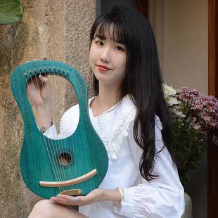 7音莱雅琴lyre琴七竖弦10音小竖琴里尔琴琴里拉琴希LY—07/L腊乐