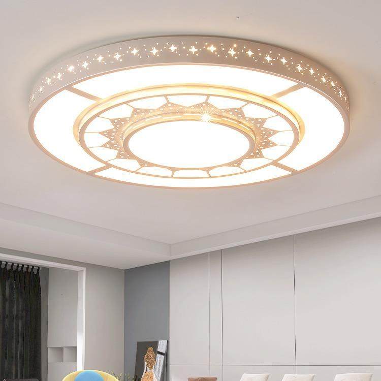 2024现大年圆形厅灯代简约大气酒店客大DNT厅会议室led吸顶灯2米