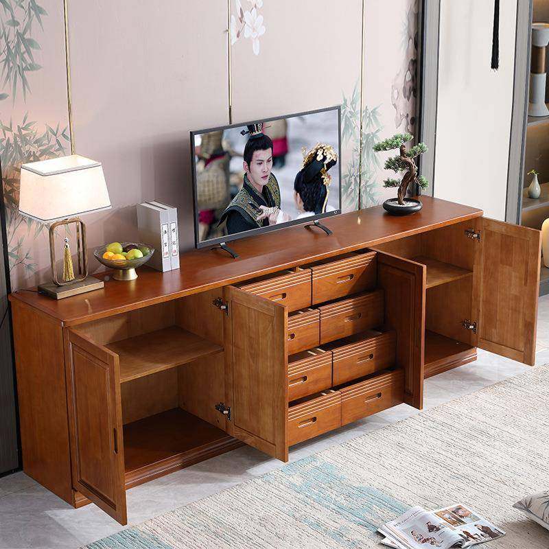 中式实电视柜189642.42.8米3厅.木6米加米高80cm客影视柜长储物背