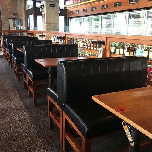 工业风酒吧桌椅社组合复古乐餐厅实木音卡沙发公高脚凳吧台ZG-654