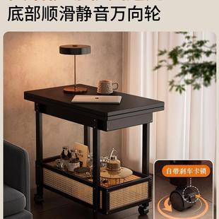 折叠边几F99THH99一摆件落地收纳小推小车体奶法式 油风户型家用伸