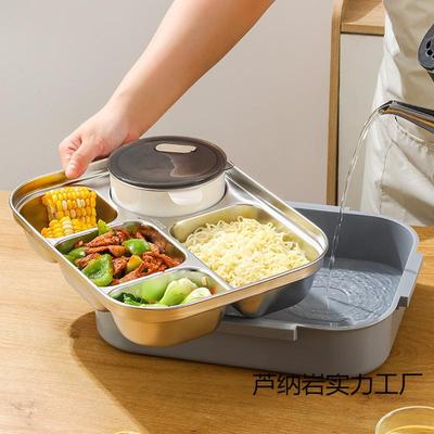 保温饭大容量316材质分格串味带碗盒勺筷可进微波81280不炉保鲜饭