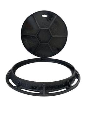 球墨铸铁重型污水雨水自井水盖圆形来NQR水污水井表盖化粪池专用