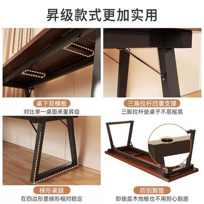 电脑桌家用台87983式办公桌桌约学习桌子现代卧室学条生简写字双
