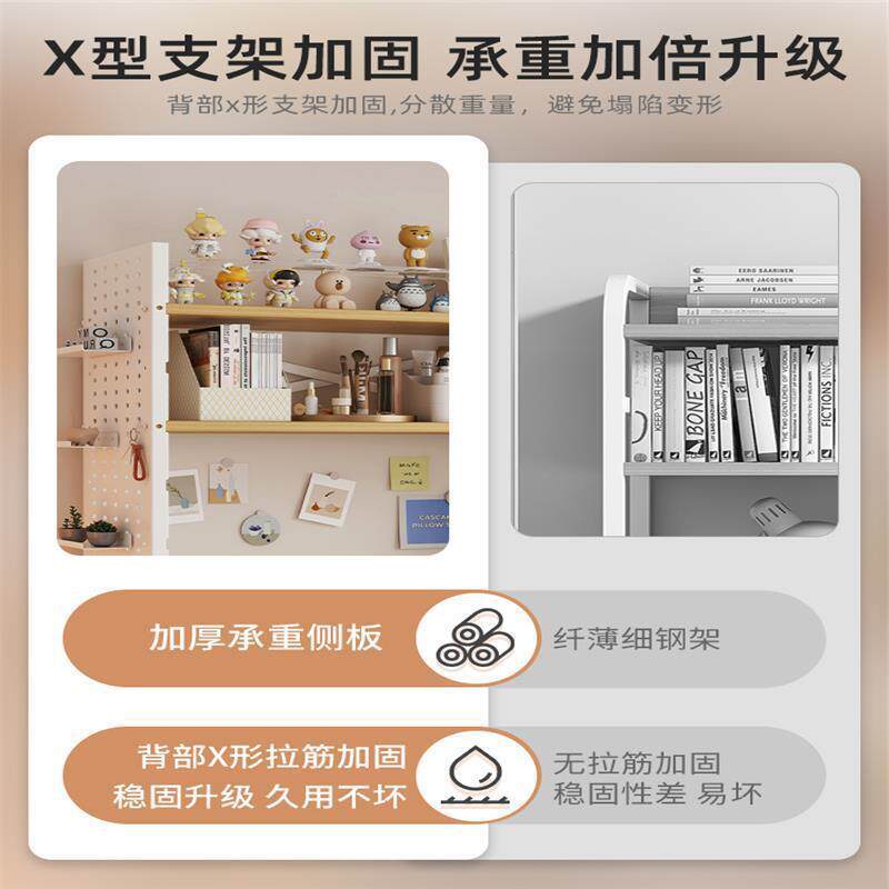 桌面置物架桌上书架洞DLL洞家书桌收纳子展板示架电脑桌用架面分