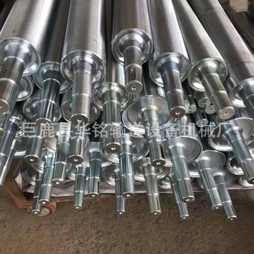 厂家生产输送带尾滚筒轴镀首锌主从TCQ动滚包镜胶镀铬辊不锈钢辊