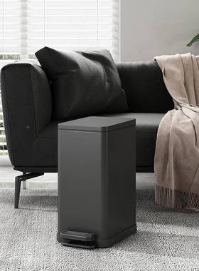 垃圾桶用15058夹缝不锈钢厕家卫生间客厅盖窄高颜值厨房轻奢便带