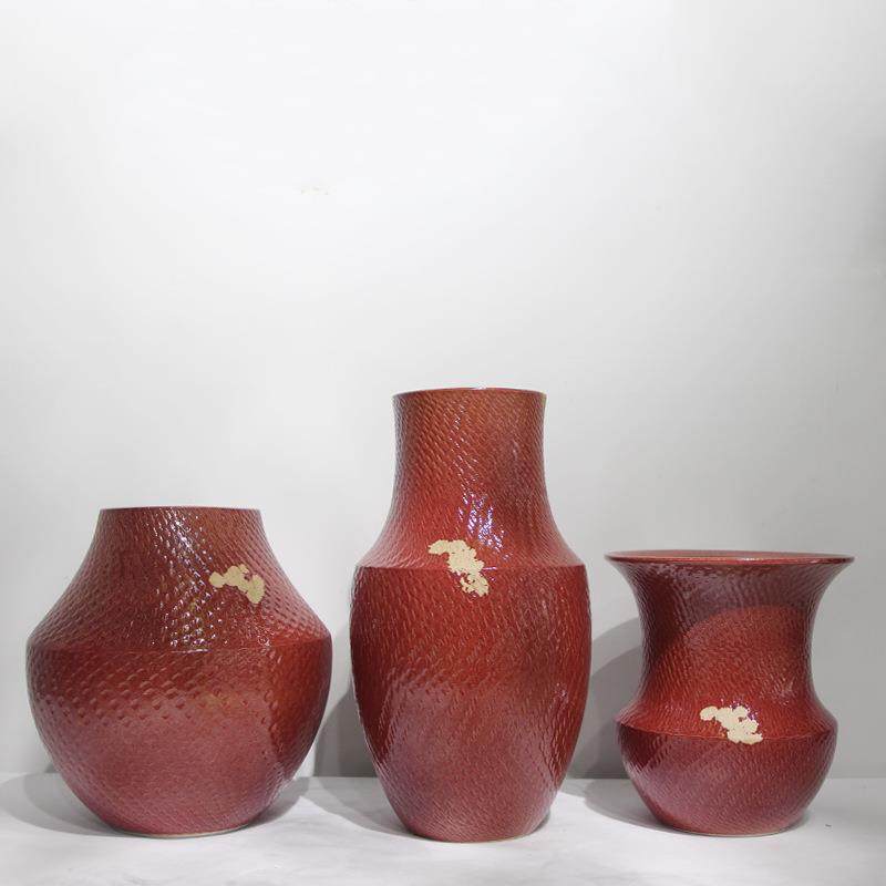 厅陶品瓷花瓶摆件客餐陶瓷大花瓶酒店新房HQJ办公桌室装饰摆件