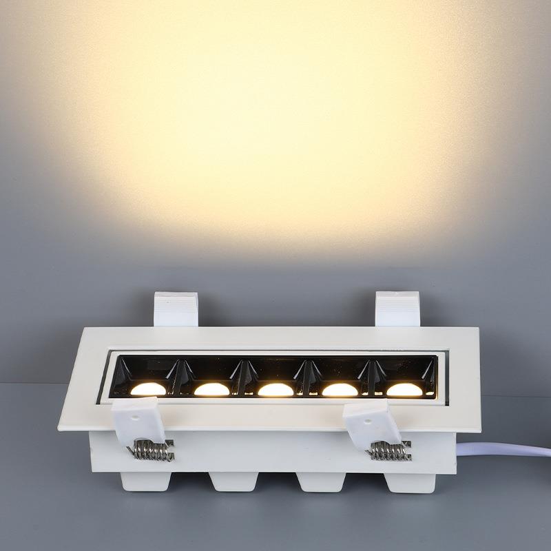 led格栅灯BIX可调度宽75mm1线0-0W入式条灯欧司朗00角商嵌用照明