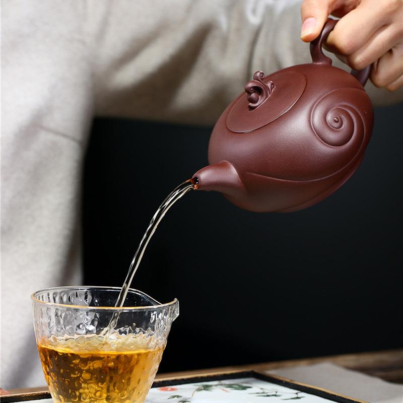 宜兴EBE原矿紫砂壶c名家手工作底清制槽涌浪壶450大容量泡茶壶茶