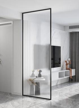 钢断化玻璃隔轻奢不锈36158钢铁艺现简代约家用客厅屏入户玄关卫