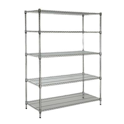 货架RFH置物带轮移动不锈钢层网格铁架架子镀铬家防用电仓库静物