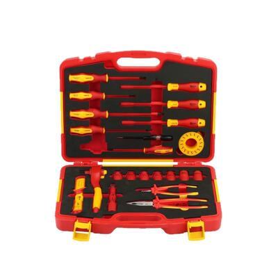 22件V讯D绝缘工具组E套电套装耐压绝缘螺丝批钳子工具22件VDE套装