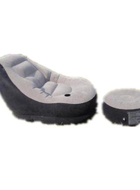 68564新款充气懒人发两套卖带脚蹬加沙厚植绒件充气沙发热休闲沙