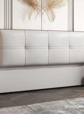 款轻技奢单买软卖实木包床头板简约现新代落POB地科布公主靠背板