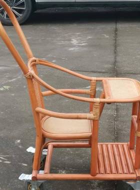 藤编椅宝藤宝推餐藤车子真藤夏50598季儿童轻便坐式编小推车婴儿