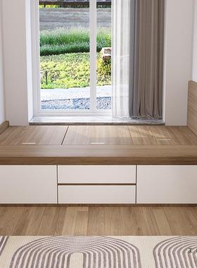 定小榻户型双人床现代简制约米床卧室收纳高箱77496储榻物床箱体