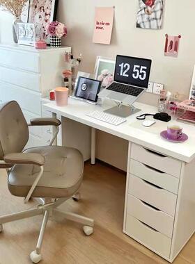 实木书写字桌轻奢电脑简约家用学生桌椅梳桌妆卧86063室桌美桌式