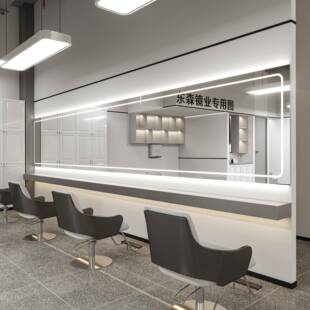 网红理发店镜子985发廊理发大镜染镜镜台面美发店台横挂烫通镜子