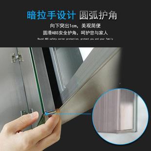 不锈钢潮镜柜不挂Z005墙式 镜浴柜防储物柜卫生间镜子室置物柜带灯