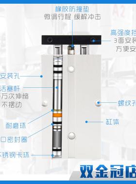 气动双杆双701/轴TDAT32气缸N025*10/1520/3/40/50/60/70/75/80/1