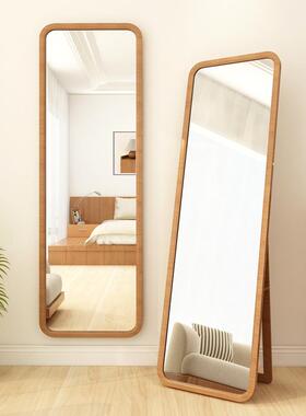 圆角镜木穿衣实镜全身镜家用试大NNH衣镜落地子贴墙壁挂立式镜子