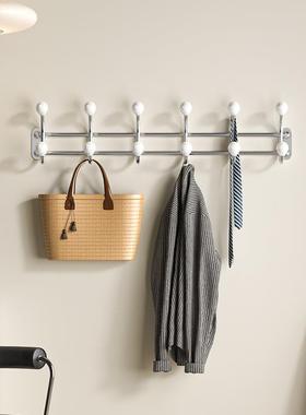 免挂打孔铁艺挂钩系壁挂双排钩韩创55442意衣客厅卧室墙上衣架门