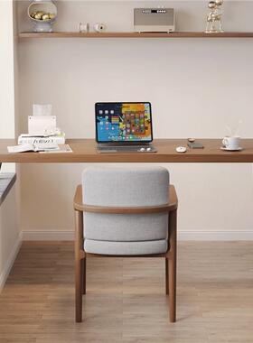 实木家用阳台电脑桌32045学生卧室全飘窗公双人书桌写字代桌简约