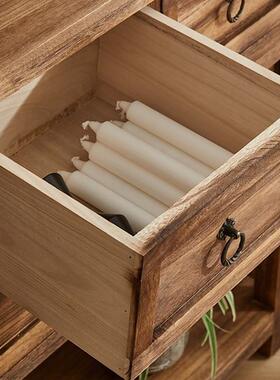 美985木式厅乡村实柜斗柜复古玄关客收纳柜子置物架家用靠墙矮柜t