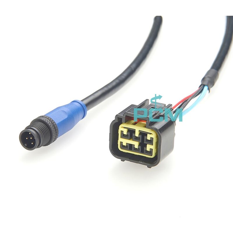 航空插头M12防水连接器NMEA2000网络塑胶接头M系列屏蔽电源线