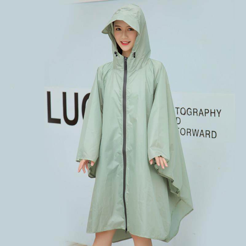 日韩男586女步通用斗篷雨衣时尚风衣超徒防水拉链雨雨披骑车休闲