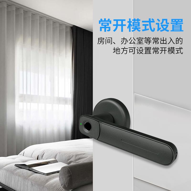 指纹锁轻奢高档单锁舌办公室门锁小锁体家用木门球形锁替换智能锁