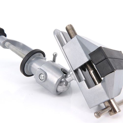 校瞄仪支架多功能360度万向旋转迷你小台钳校准夹具固定桌虎钳子