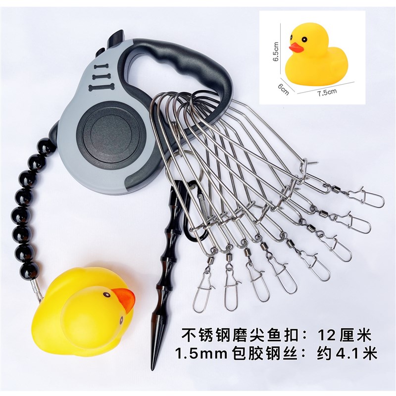 【自动收线】活鱼扣路亚控鱼锁鱼器鱼具不锈钢活鱼锁软钢丝