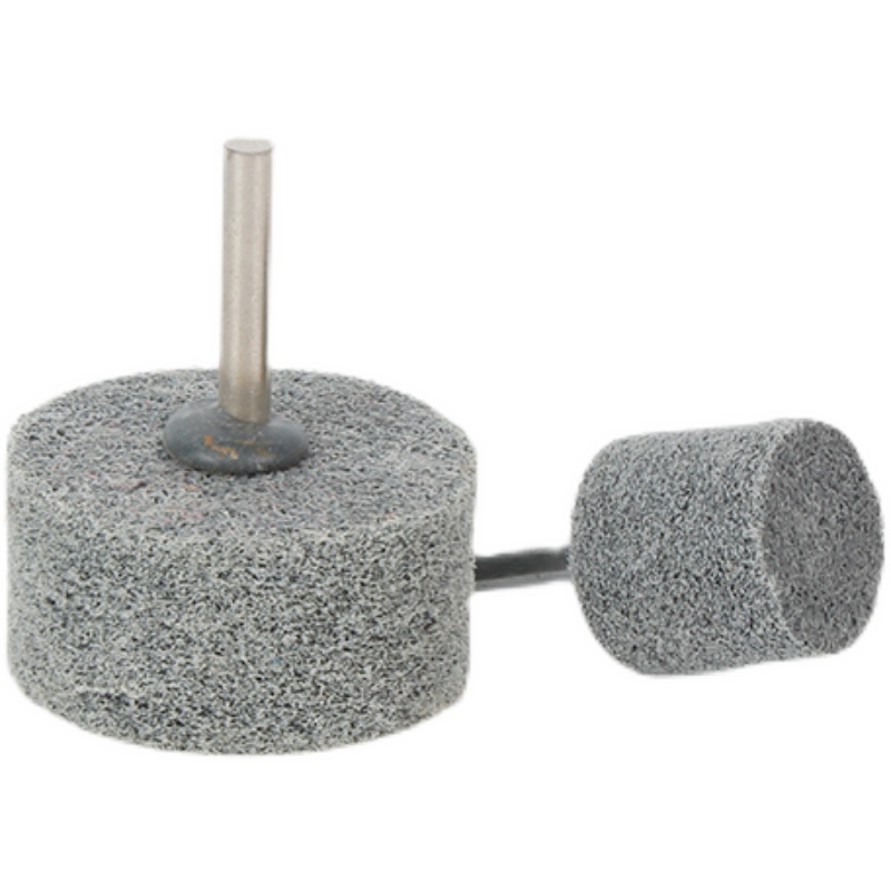 带柄纤维轮磨头圆柱尼龙轮打磨头拉丝金属不锈钢抛光轮电磨头