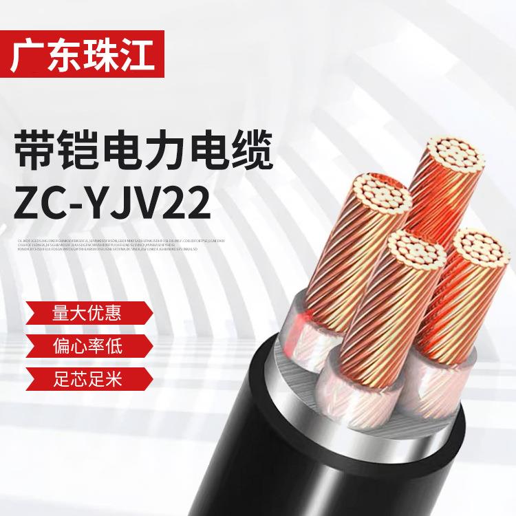 4+1带铠电缆3+1ZC-YJV22铜芯工地家装护套线电缆电线3+2