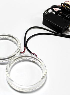 汽车光导圈幻彩七彩多色LED天使眼带转向天使眼幻彩日间行车灯