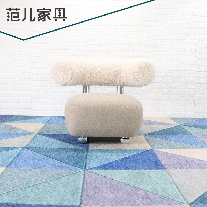 北欧经典设计师简约现代布艺小户型客厅网红款单人烟斗沙发椅