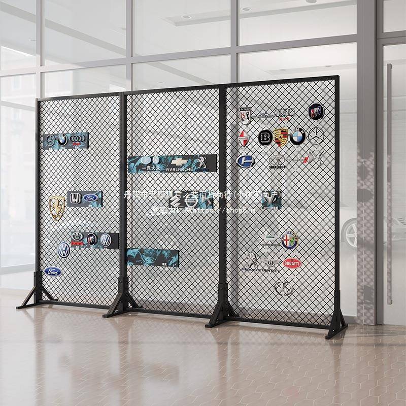 会展活动架网格展示架落地屏风隔断店网架菱形铁立式饰品铁丝网