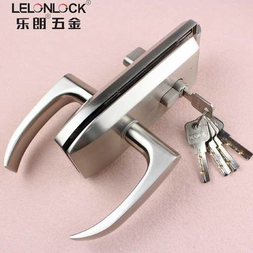 现货供应高隔玻璃门锁办公室隔断门锁商铺门带执手玻璃门锁