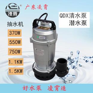 广东凌霄潜水泵QDX大流量高扬程家用抽水机农田灌溉清水泵220V