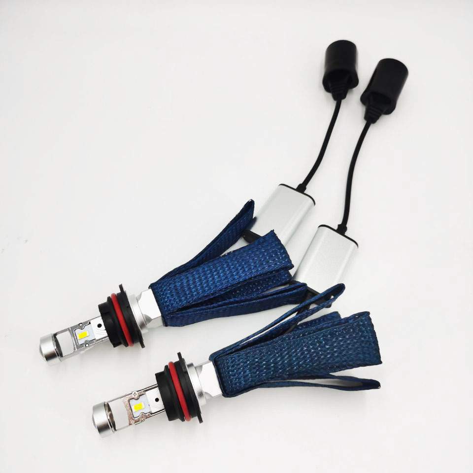 无风扇大灯紫铜带聚光透镜LED汽车大灯 9004 9007 h13h7生产