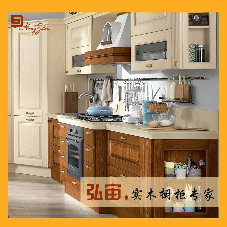 热销新型橱柜板式橱柜欧美风L型橱柜欢迎订购
