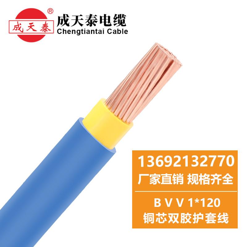 成天泰电线电缆BVV1*120平方双皮绝缘电线