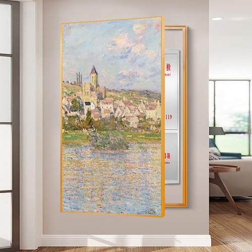 莫奈装饰画油画玄关挂画日出印象走廊过道壁画世界名画客厅电表箱