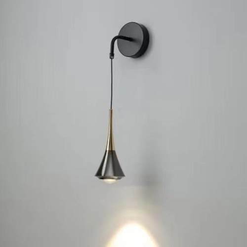 北欧轻奢网红光学透镜壁灯床头过道背景装饰壁灯可触摸开关铝材灯