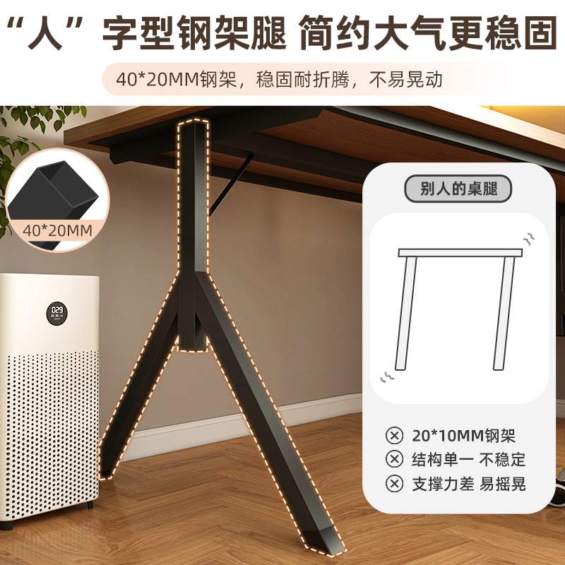 电脑桌台式家用简易电竞桌出租屋卧室学生写字书桌简约现代办公桌